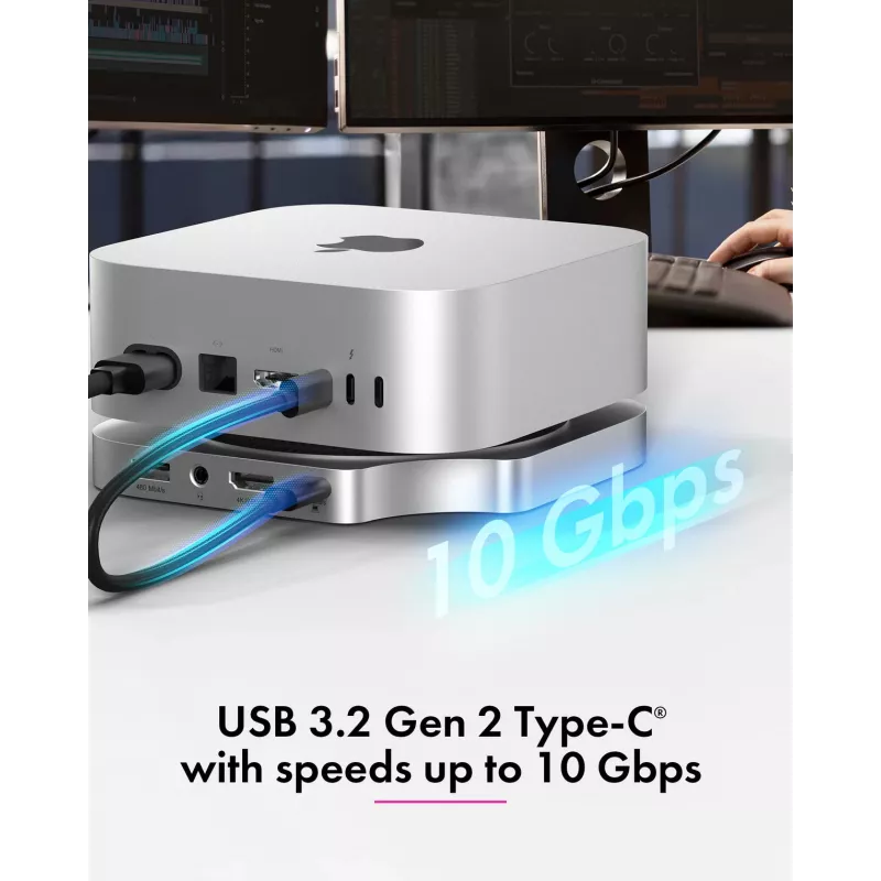 “ICY BOX” 7 viename USB Type-C prijungimo stotelė su M.2 NVMe lizdu