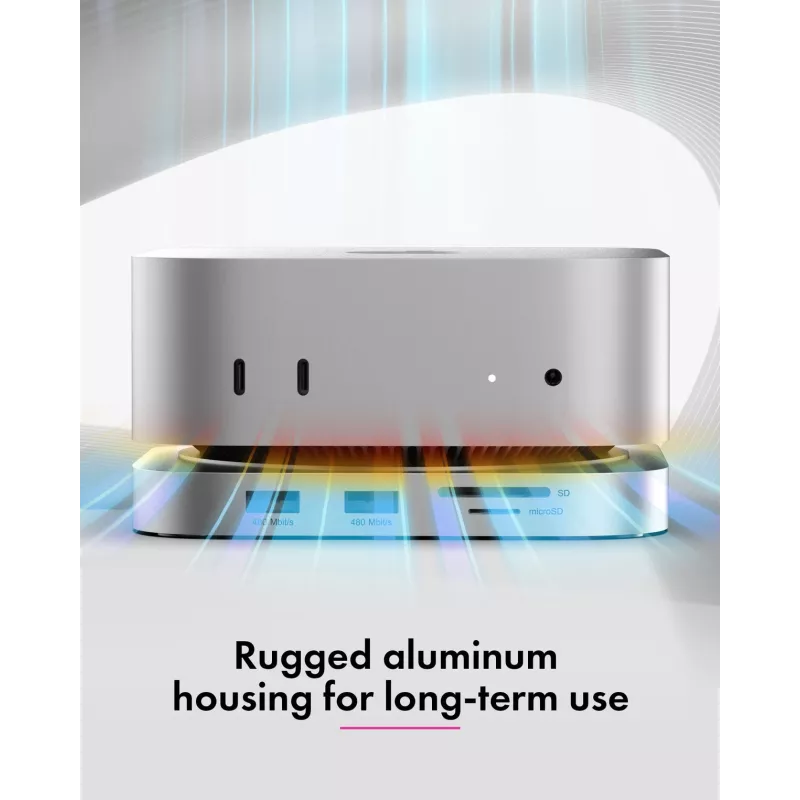 “ICY BOX” 7 viename USB Type-C prijungimo stotelė su M.2 NVMe lizdu
