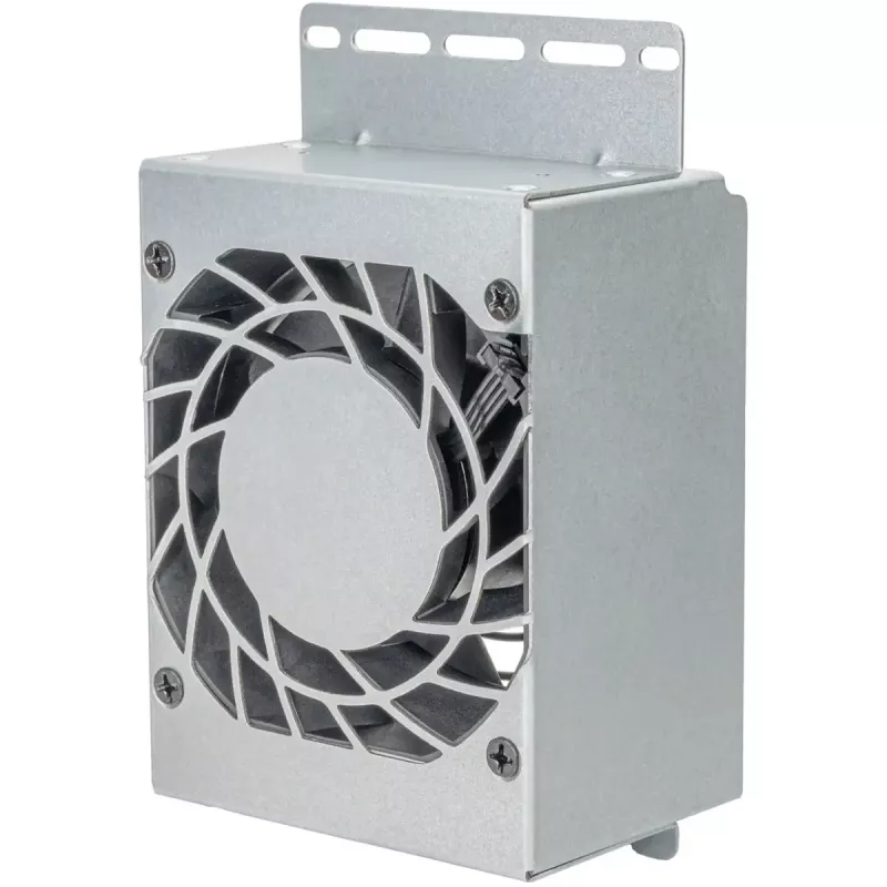 CPU aušintuvas SidabrinėSTONE RAC45-FC-801 kompaktiškas 80 mm ventiliatorius, sidabrinis/juodas