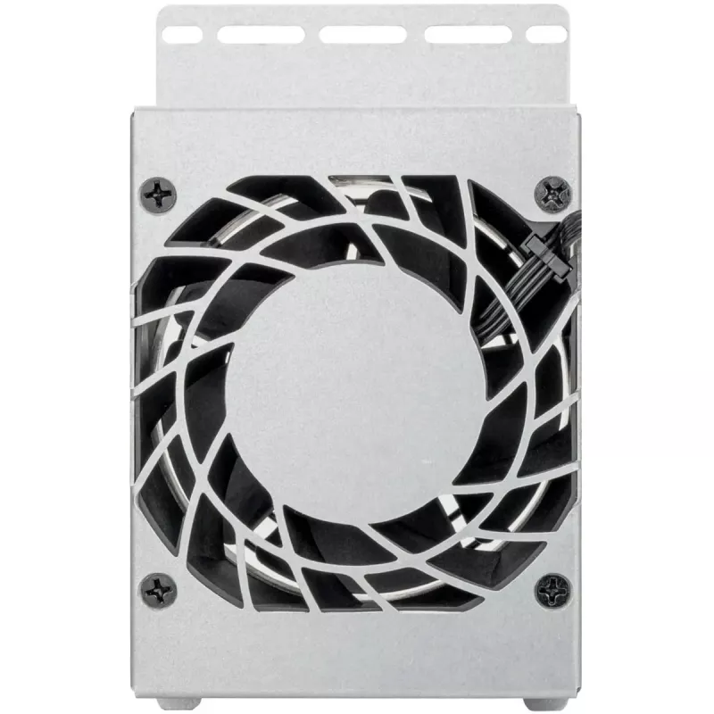 CPU aušintuvas SidabrinėSTONE RAC45-FC-801 kompaktiškas 80 mm ventiliatorius, sidabrinis/juodas