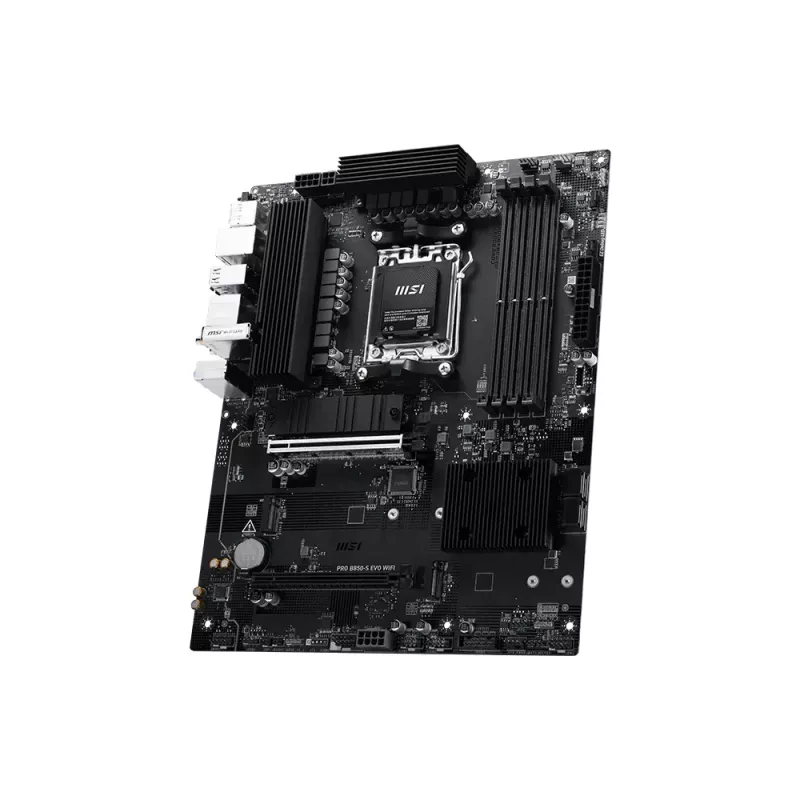 Pagrindinė plokštė MSI PRO B850-S EVO WIFI — AMD B850 mikroschemų rinkinys, lizdas AM5, ATX, DDR5, „Wi‑Fi 7“, 2,5 GbE