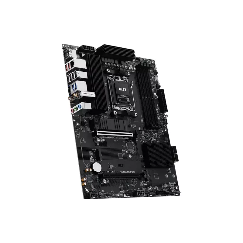 Pagrindinė plokštė MSI PRO B850-S EVO WIFI — AMD B850 mikroschemų rinkinys, lizdas AM5, ATX, DDR5, „Wi‑Fi 7“, 2,5 GbE