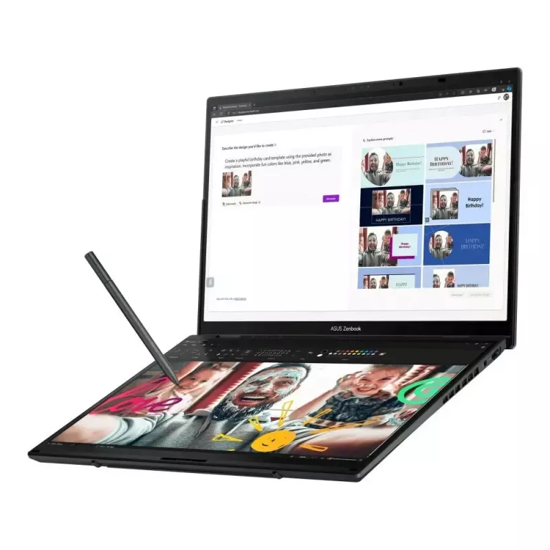 Laptop ASUS Zenbook Duo UX8406CA-QL121W — Ultra 7 2x14,0 col. OLED FHD Touch 60Hz, 32GB LPDDR5X, 1TB SSD, Intel Arc, 75WHr, Cam 1080p