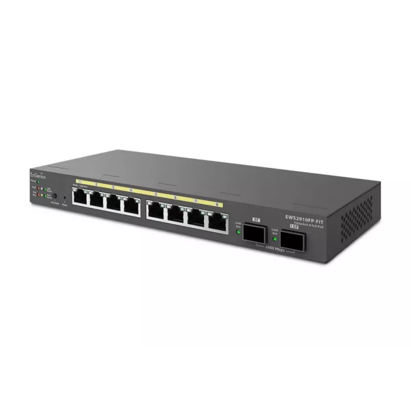 Valdomas komutatorius EnGenius FitSwitch 8 Full PoE 8 prievadų Gigabit Ethernet
