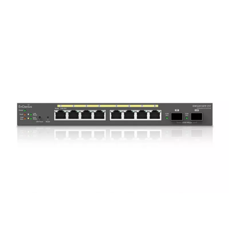 Valdomas komutatorius EnGenius FitSwitch 8 Full PoE 8 prievadų Gigabit Ethernet