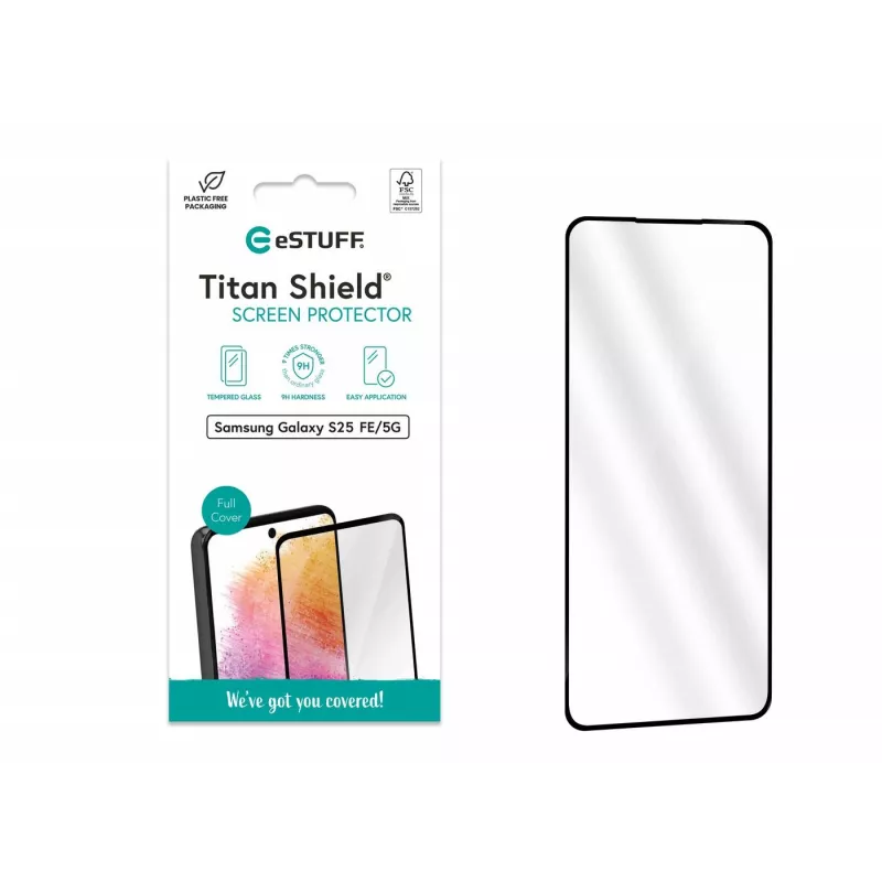 Ekrano apsauginė plėvelė eSTUFF, skirta Samsung Galaxy S25 FE ES504124 — grūdinto stiklo plėvelė