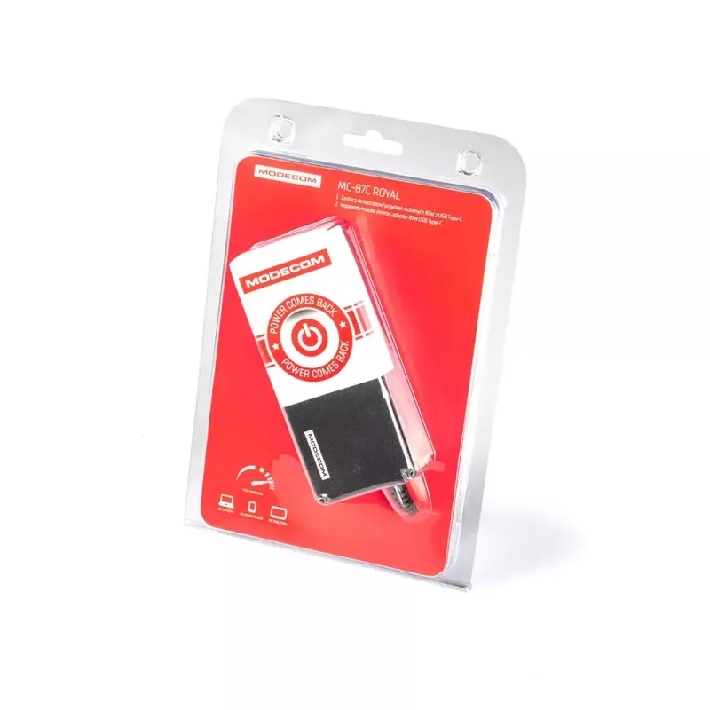 Maitinimo adapteris / keitiklis MODECOM ROYAL MC-87C 87 W Vidinis USB Type-C juodas