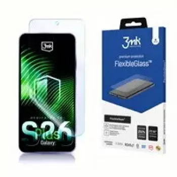 Grūdintas hibridinis ekrano apsauginis stiklas 3MK FlexibleGlass, skirtas Samsung Galaxy S26+