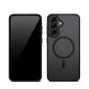 Apsauginis dėklas Crong Hybrid Matte Magnetic Samsung Galaxy A56 — TPU + PC, juodas