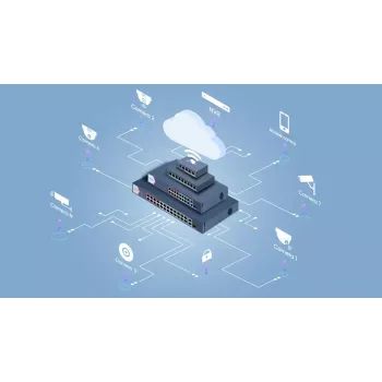 Valdomas komutatorius Hikvision DS-3E1106P-EI 4 prievadų Fast Ethernet PoE