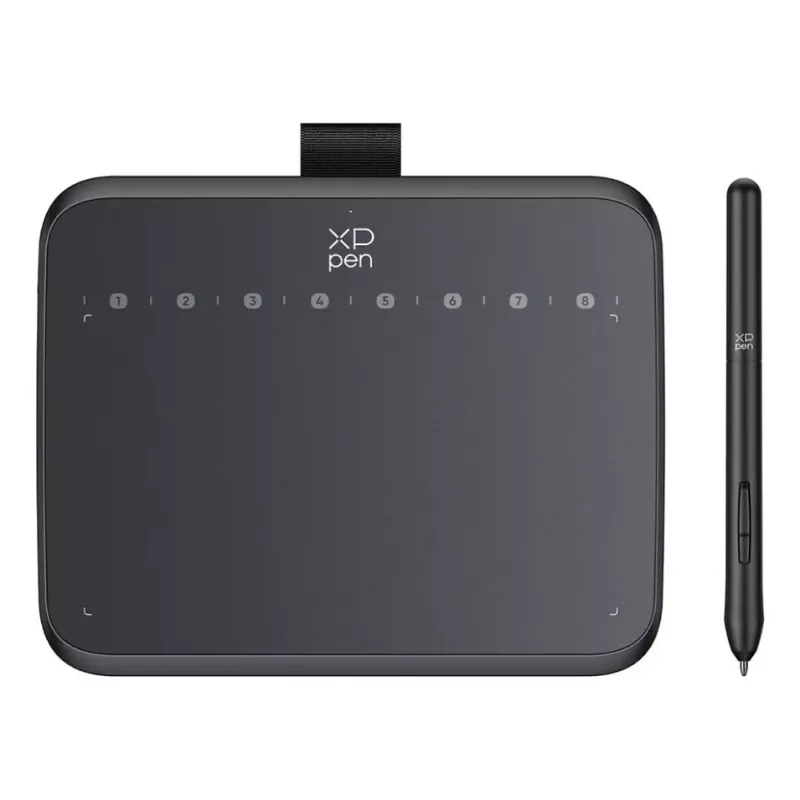 Grafikos planšetė XP-Pen Deco 640 — piešimo planšetė, 5080 lpi, aktyvus plotas 160×90 mm, laidinis/belaidis, juoda