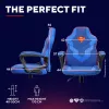 Žaidimų kėdė TRUST GXT 703SM REVVO Kids Superman Blue – vaikiška žaidimų kėdė, ergonomiškas dizainas, reguliuojamos funkcijos