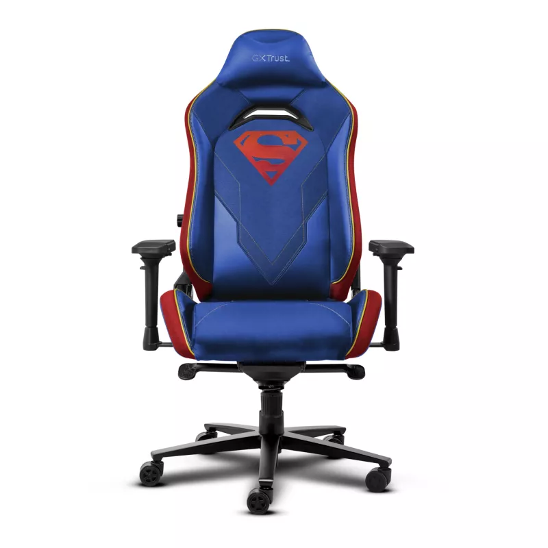 Žaidimų kėdė TRUST RUYA PRO GXT721SM Superman — ergonomiškas dizainas, reguliuojamas aukštis