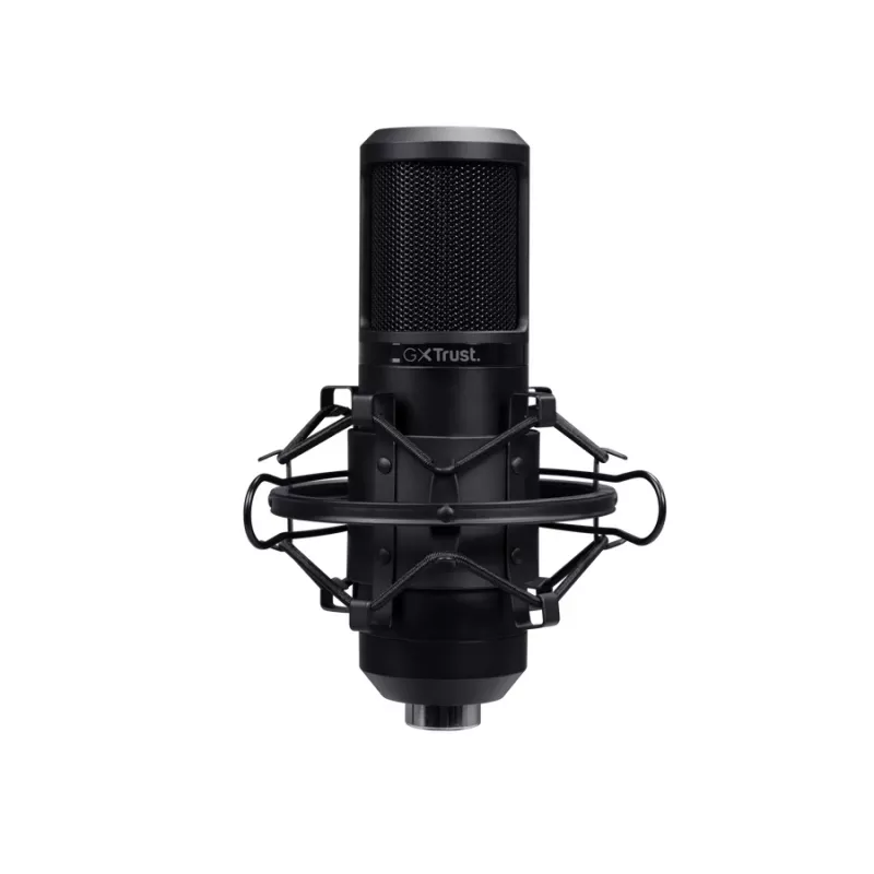 Studijinis mikrofonas TRUST GXT 269 Emita II — USB laidinis, metalinis korpusas, stalinis laikiklis, juodas (42×162×42 mm)