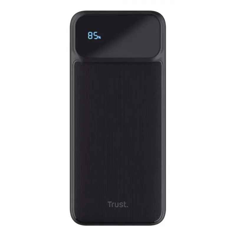 Išorinė baterija TRUST 25882 — Nešiojama ličio jonų 10000 mAh, PD 3.0/PPS/QC3.0, 2×USB-A + 1×USB-C, 20W, juoda