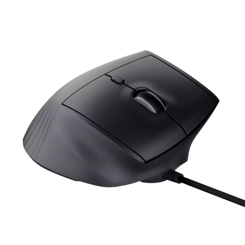 Žaidimų pelė TRUST GXT 145 Rexxa dešiniarankiams USB Type-A 12800 DPI, laidinė, RGB ratukas, juoda