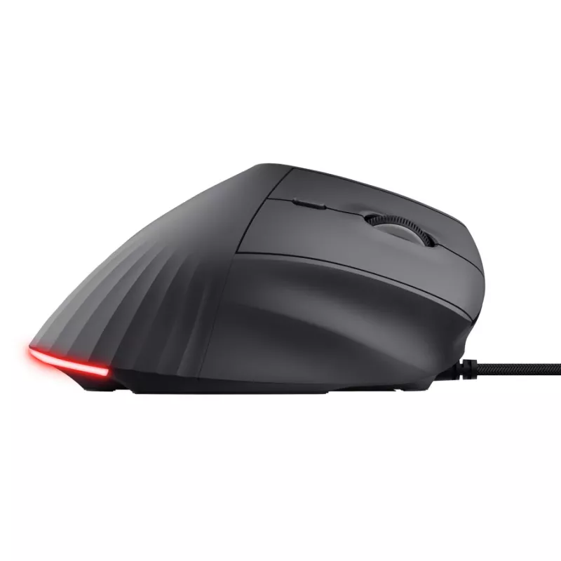 Žaidimų pelė TRUST GXT 145 Rexxa dešiniarankiams USB Type-A 12800 DPI, laidinė, RGB ratukas, juoda