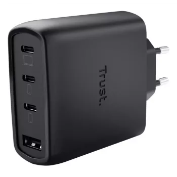 TRUST Maxo 65W vidaus kintamosios srovės greitasis įkroviklis, 3× USB-C, maks. 20V, 2 m laidas, juodas