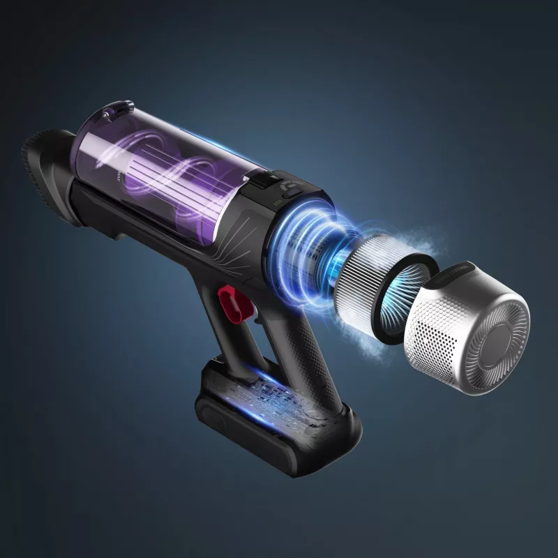 Rowenta RH2037 2-in-1 stiebo dulkių siurblys Baterija Sausas Be maišelio 0,4 L 250 W Juoda, Violetinė
