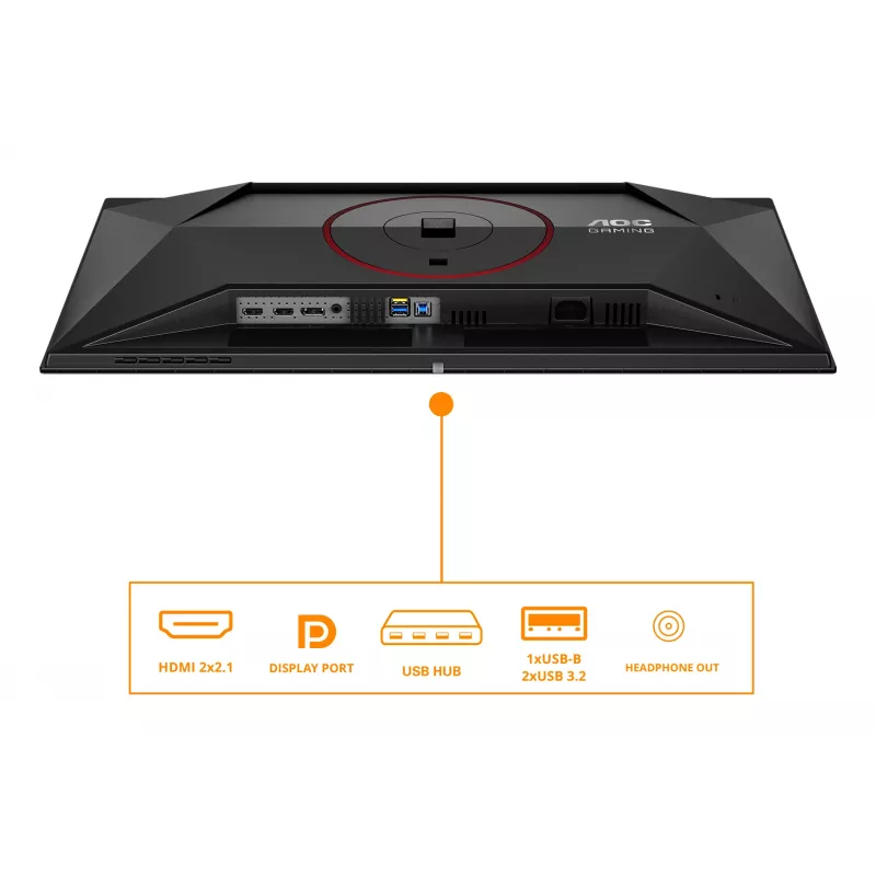 AOC G4 Q27G4ZDR kompiuterio monitorius 67,3 cm (26,5 col.) 2560 x 1440 pikselių Quad HD QD-OLED Juoda, Raudona