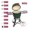 TARGUS Kamado Pro 22 colių grilis Dydis M (TunaBone) – keraminis kamado, 22 colių kepimo paviršius, žalias