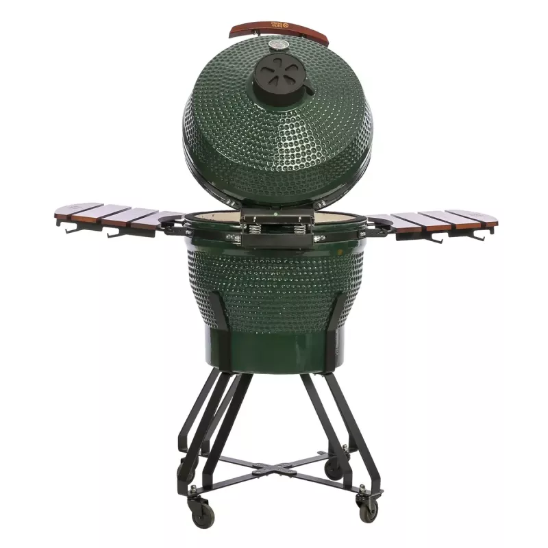 TARGUS Kamado Pro 22 colių grilis Dydis M (TunaBone) – keraminis kamado, 22 colių kepimo paviršius, žalias