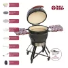 Kamado Pro 22 colių grilis TARGUS Size M tamsiai pilkas