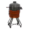 Kamado Pro 22 colių grilis TARGUS Size M tamsiai pilkas