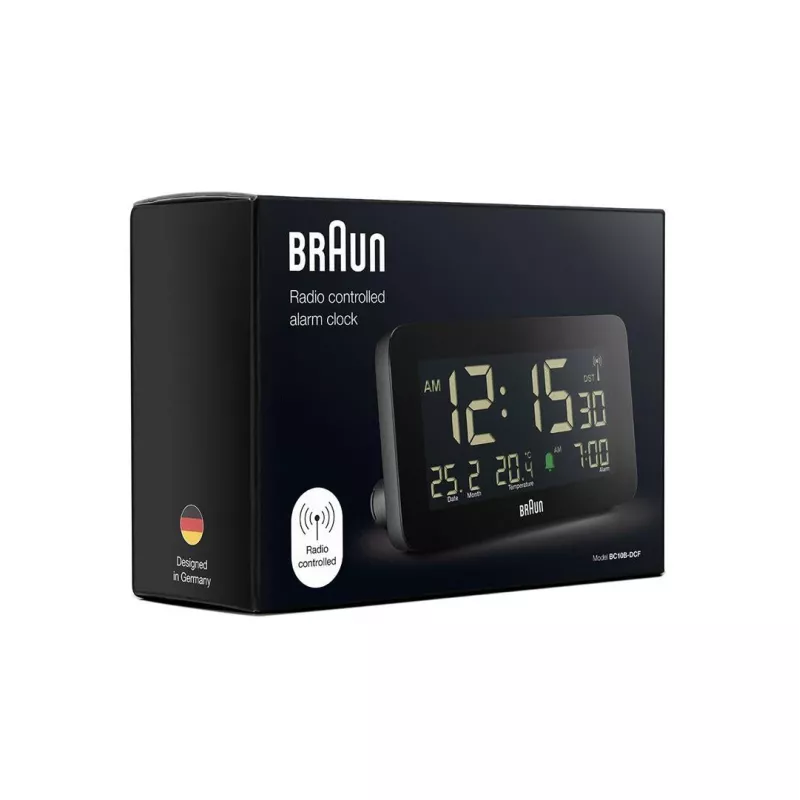 Skaitmeninis žadintuvas Braun BC10B-DCF Juodas LCD Baterija AA