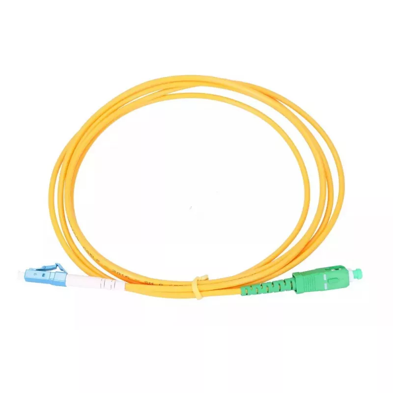 Patchcord Extralink SC/APC į LC/UPC vienmodis G.652D 3 mm simplex, 1 m