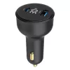 Automobilinis įkroviklis Gembird TA-UC-AC2PD30LCD-CAR-01, USB-C, 30 W, 12–24 V, juodas
