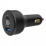 Automobilinis įkroviklis Gembird TA-UC-AC2PD30LCD-CAR-01, USB-C, 30 W, 12–24 V, juodas