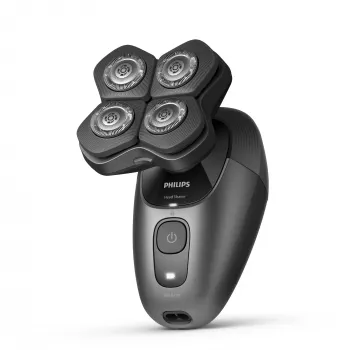 Galvos skutimosi mašinėlė Philips 7000 series HS7980/15 — maitinama baterijomis, 90 min veikimo laikas, juoda, šlapiai ir sausai