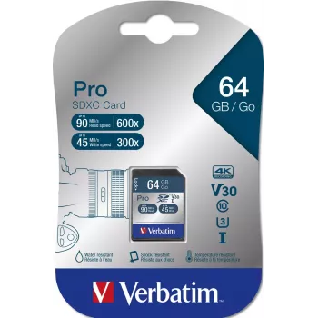 Flash atmintis Verbatim Pro 64 GB SDXC UHS Class 10