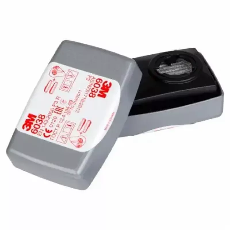 Dujų ir garų filtras 3M 6038 P3 filtracija 80 vnt.