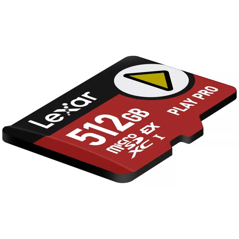 “Lexar PLAY PRO” „microSDXC“ atminties kortelė, 512 GB, UHS-I, U3 – 900 MB/s skaitymo, 600 MB/s rašymo