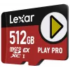 “Lexar PLAY PRO” „microSDXC“ atminties kortelė, 512 GB, UHS-I, U3 – 900 MB/s skaitymo, 600 MB/s rašymo