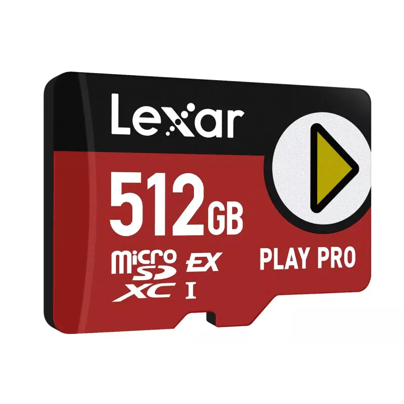“Lexar PLAY PRO” „microSDXC“ atminties kortelė, 512 GB, UHS-I, U3 – 900 MB/s skaitymo, 600 MB/s rašymo