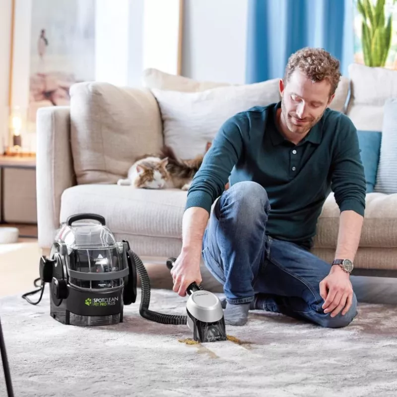Bissell SpotClean Pet Pro Plus kiliminės dangos valymo mašina Rankinė Giluminis Juoda, Skaidri
