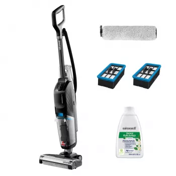 Bissell HF2 Pro vertikalusis dulkių siurblys Belaidis Sausam ir šlapiam valymui Be maišelio 340 W Juodas