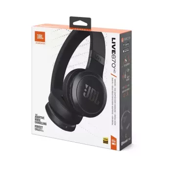 JBL Live 670NC ausinės Belaidės Galvos lankelis Skambučiai/muzika Bluetooth Juoda