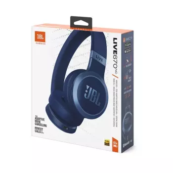 JBL Live 670NC ausinės Belaidės Galvos lankelis Skambučiai/Muzika Bluetooth Mėlyna