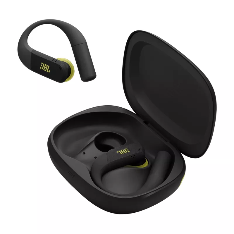 Belaidės į ausis įdedamos sportinės ausinės JBL Endurance Peak 4 — Bluetooth, 20–20000 Hz, juoda/ruda