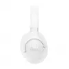 Ausinės JBL Tune 730BT belaidės Bluetooth antausinės baltos, 20–20000 Hz, 218,2 g