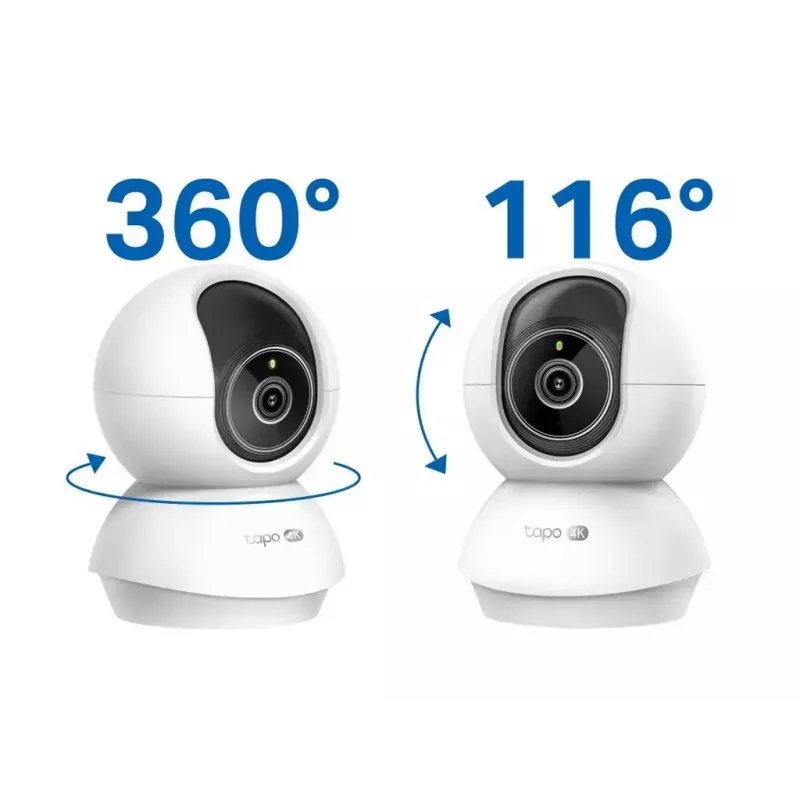TP-LINK Tapo C250 | Pan/Tilt AI namų apsaugos Wi-Fi kamera | PTZ | 8 MP | 4mm/F1.6 | H.265 | „MicroSD“ kortelė iki 512 GB