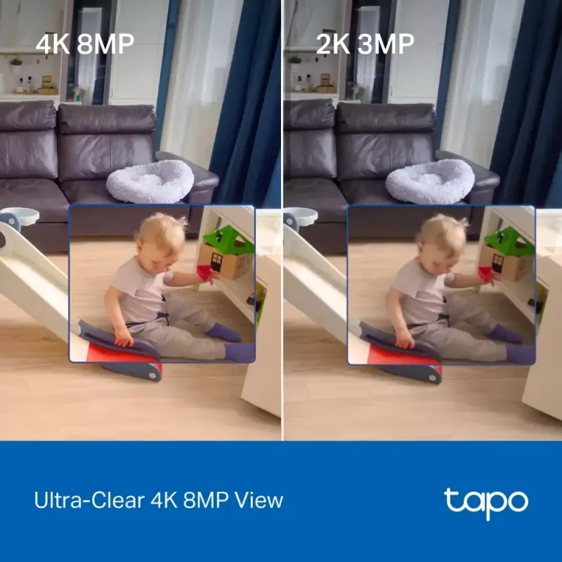 TP-LINK Tapo C250 | Pan/Tilt AI namų apsaugos Wi-Fi kamera | PTZ | 8 MP | 4mm/F1.6 | H.265 | „MicroSD“ kortelė iki 512 GB