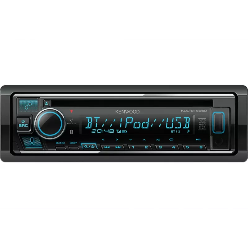 Kenwood KDC-BT665U automobilinė multimedijos grotuvo imtuvė Juoda 200 W Bluetooth
