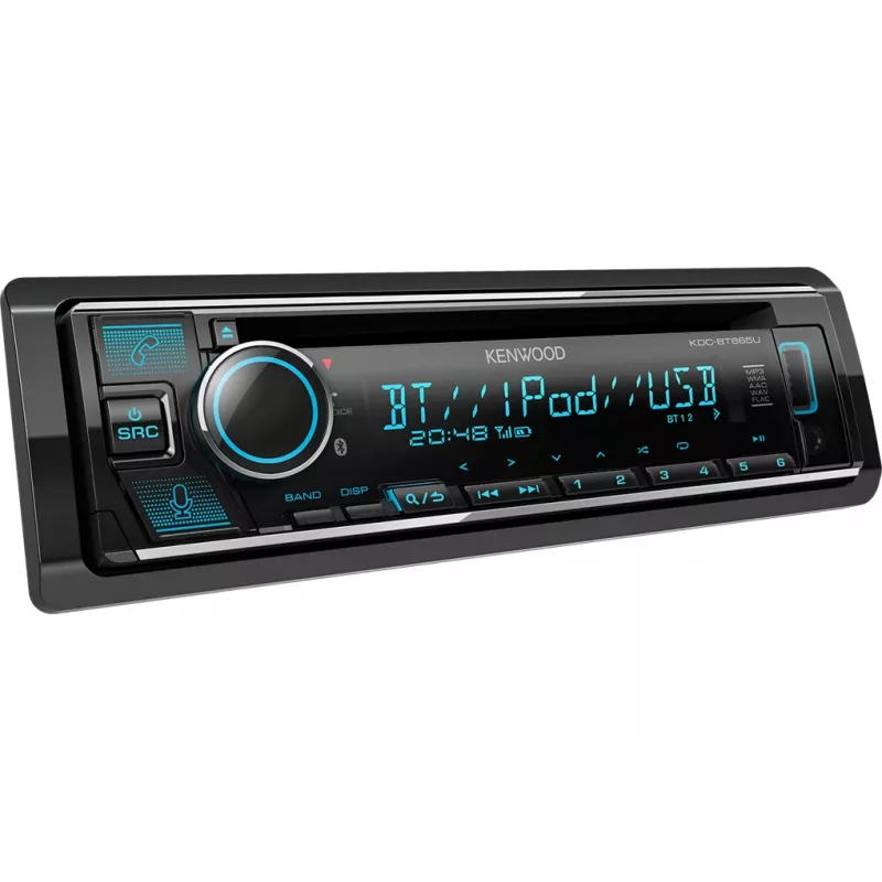 Kenwood KDC-BT665U automobilinė multimedijos grotuvo imtuvė Juoda 200 W Bluetooth
