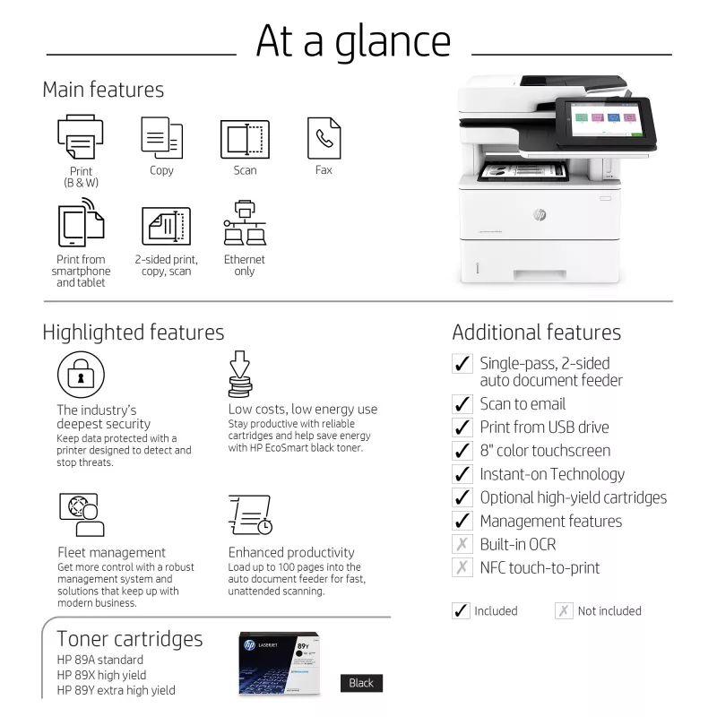 Daugiafunkcis spausdintuvas HP LaserJet Enterprise MFP M528f lazerinis vienspalvis spausdinimas