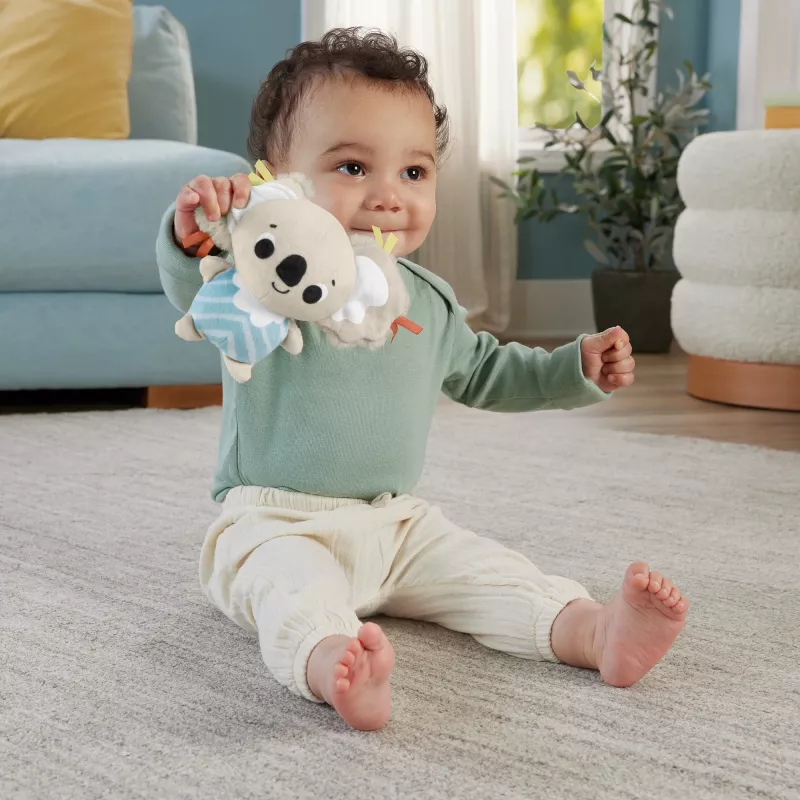 Fisher-Price Sensimals Simply Senses naujagimių gimnastikos kilimėlis su 6 jutimo žaislais